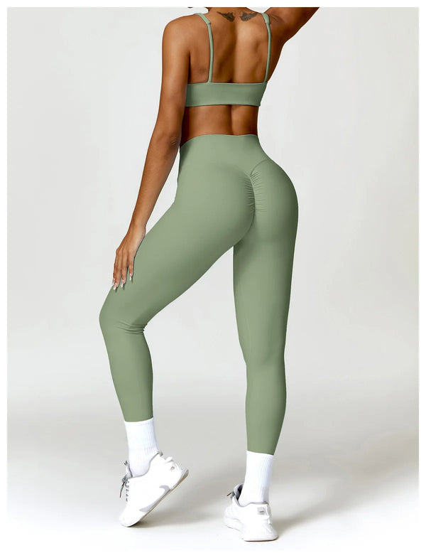 Conjunto-Forest-Com-Calça-academia-roupa-de-fitness-legging-treino-welles-corrida-tenis-beach-tennis-verde