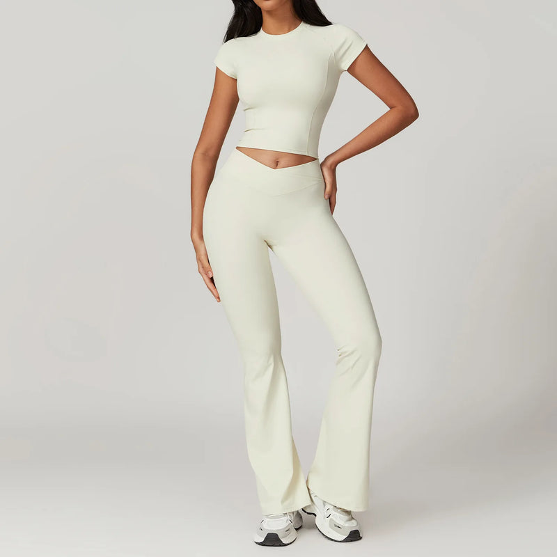 Conjunto-Madrid-Com-Manga-academia-roupa-de-fitness-legging-treino-welles-corrida-tenis-beach-tennis-creme