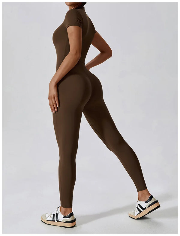 Macacão-Fire-academia-roupa-de-fitness-legging-treino-welles-corrida-tenis-beach-tennis-marrom