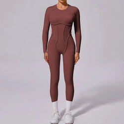 Macacão-Jump-academia-roupa-de-fitness-legging-treino-welles-corrida-tenis-beach-tennis-marrom