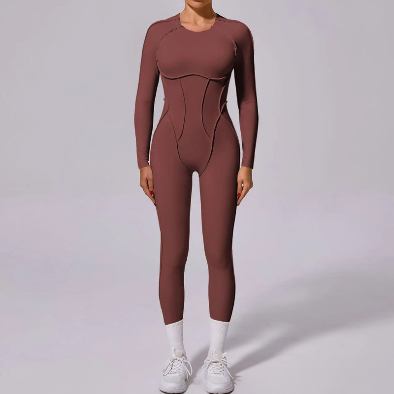 Macacão-Jump-academia-roupa-de-fitness-legging-treino-welles-corrida-tenis-beach-tennis-marrom