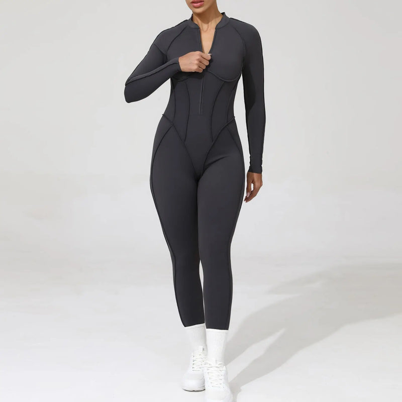 Macacão-Jump -com-Zíper-academia-roupa-de-fitness-legging-treino-welles-corrida-tenis-beach-tennis-moda-musculação-esforço-vermelho-fit