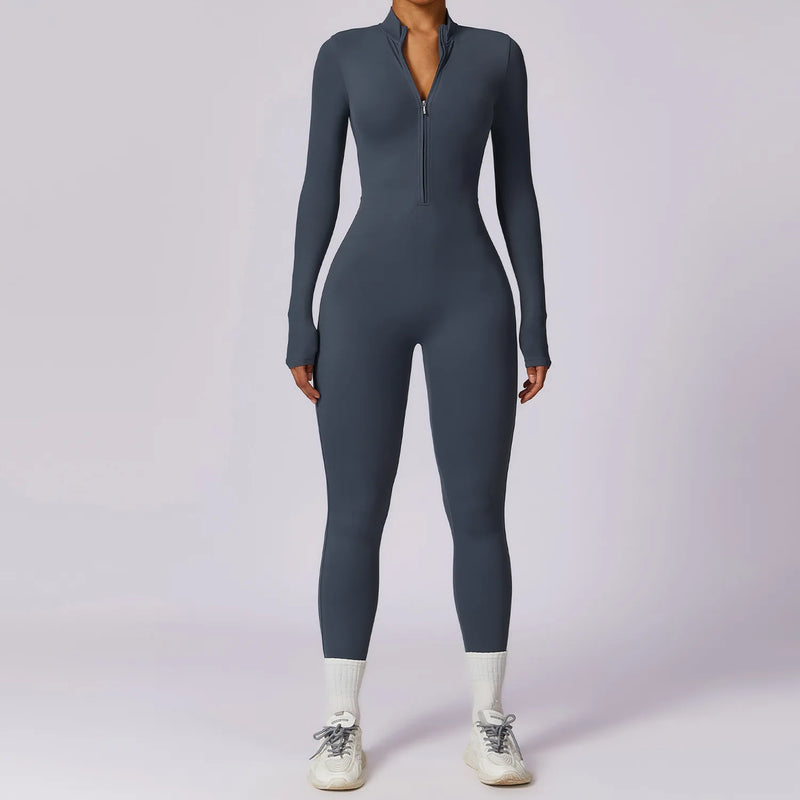 Macacão-Welles-Fame-academia-roupa-de-fitness-legging-treino-welles-corrida-tenis-beach-tennis-moda-musculação-cinza-escuro
