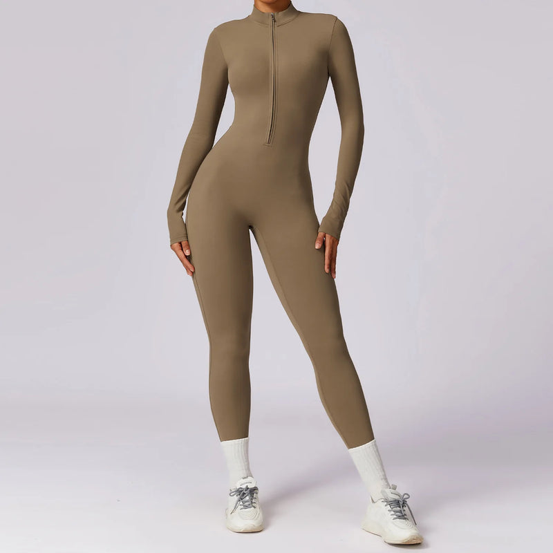 Macacão-Welles-Fame-academia-roupa-de-fitness-legging-treino-welles-corrida-tenis-beach-tennis-moda-musculação-marrom-claro-fit
