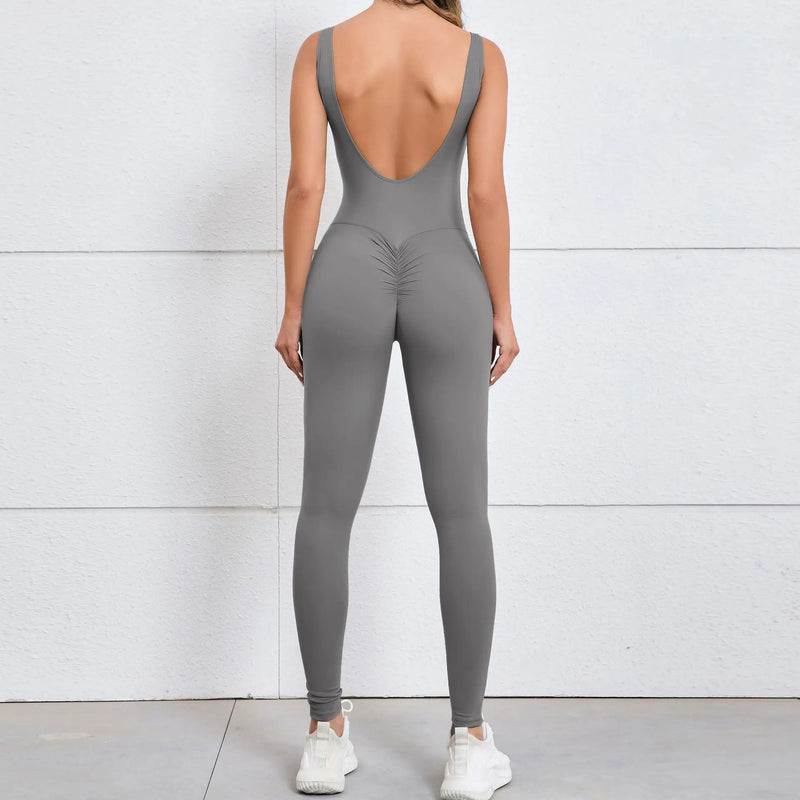 Macacão-Welles-Mint-academia-roupa-de-fitness-legging-treino-welles-corrida-tenis-beach-tennis-cinza