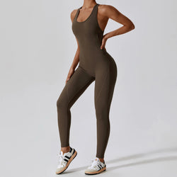 Macacão-Welles-Rit-academia-roupa-de-fitness-legging-treino-welles-corrida-tenis-beach-tennis-marrom