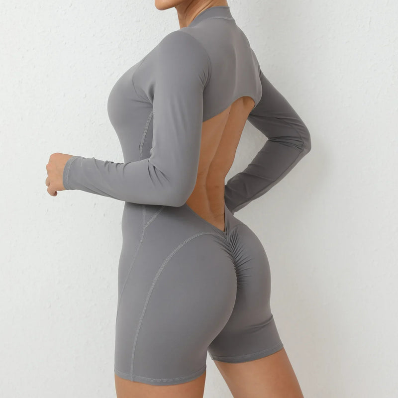Macaquinho-Londres-academia-roupa-de-fitness-legging-treino-welles-corrida-tenis-beach-tennis-cinza-fit