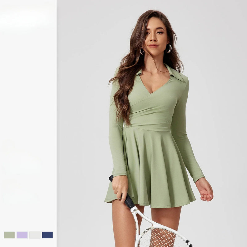 Vestido-Esportivo-Florençaacademia-roupa-de-fitness-legging-treino-welles-corrida-tenis-beach-tennis-moda-musculação-esforço-cor-verde