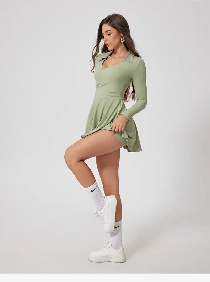 Vestido-Esportivo-Florençaacademia-roupa-de-fitness-legging-treino-welles-corrida-tenis-beach-tennis-moda-musculação-esforço-cor-verde