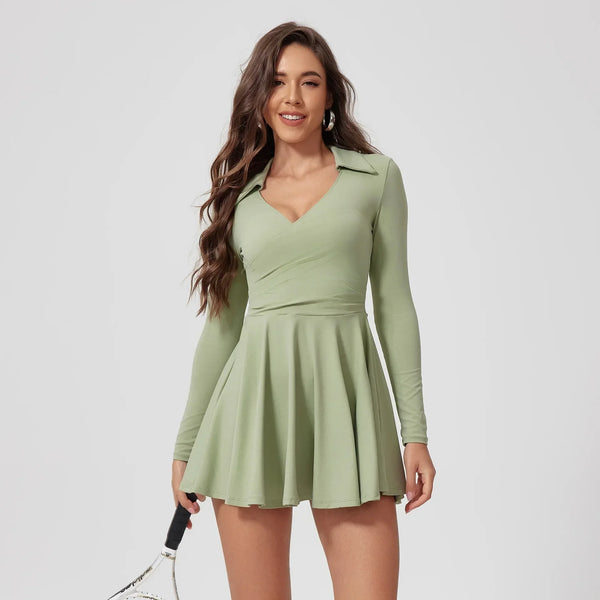Vestido-Esportivo-Florençaacademia-roupa-de-fitness-legging-treino-welles-corrida-tenis-beach-tennis-moda-musculação-esforço-cor-verde