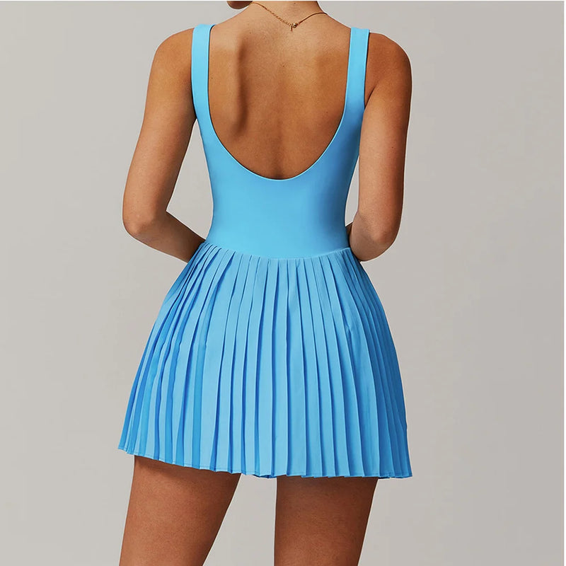 Vestido-Esportivo-Glacy-com-Short-academia-roupa-de-fitness-legging-treino-welles-corrida-tenis-beach-tennis-azul-claro
