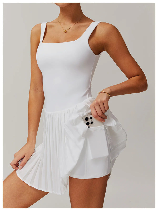 Vestido-Esportivo-Glacy-com-Short-academia-roupa-de-fitness-legging-treino-welles-corrida-tenis-beach-tennis-branco-fit
